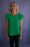 The Knox Gauze Top (Green)