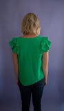 The Knox Gauze Top (Green)