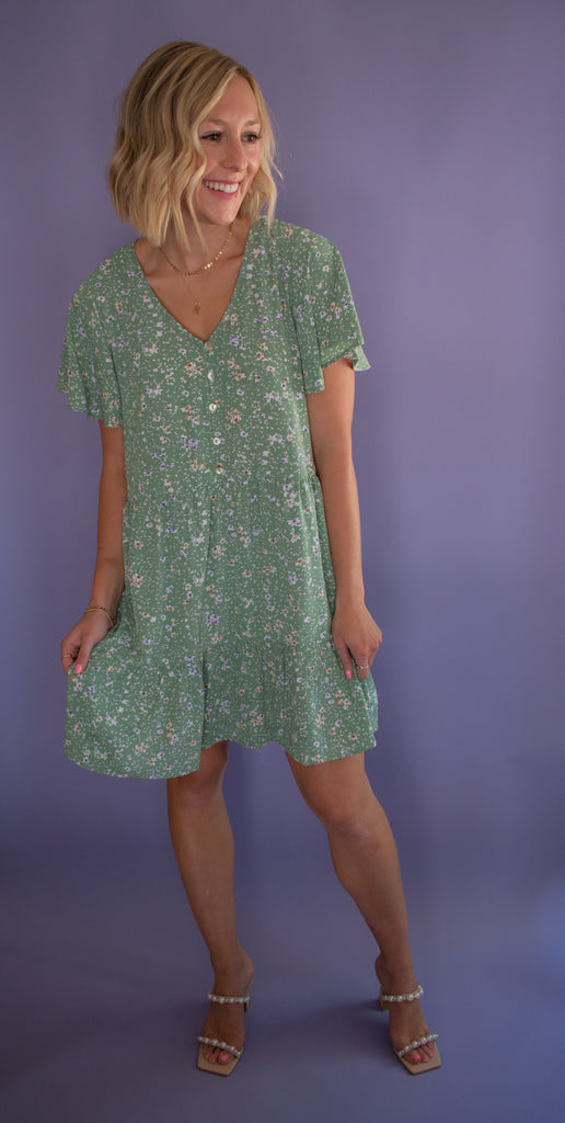 The Betsy Floral Button Dress