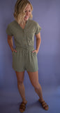 The Niznik Romper (Olive)