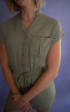 The Niznik Romper (Olive)