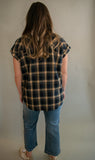The Jefferson Plaid Button Top