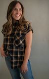 The Jefferson Plaid Button Top