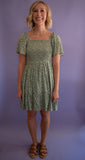 The Iris Smocked Dress (Green)