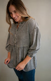 The Dalton Button Babydoll Top