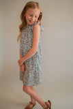 The Landrie Floral Dress-Blue (Tween)