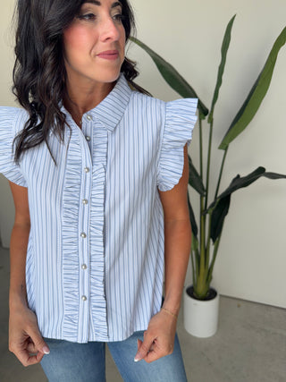 The Madison Pearl Button Top