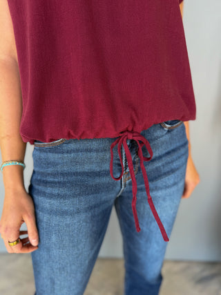 The Gabels Linen Top (Merlot)