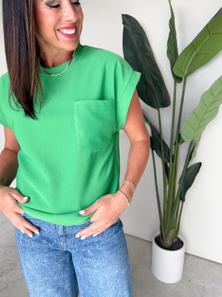 The Onyx Ribbed Top (Kelly)