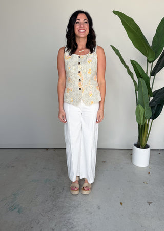 The Melody Button Top