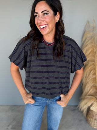 The Marnie Top (Charcoal)