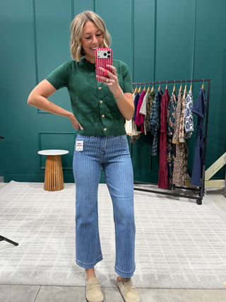The Benny High Rise Crop Straight Denim