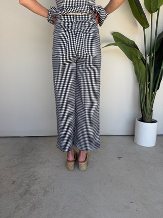 The Destin Gingham Pants (Navy)