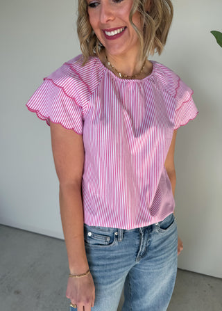 The Camille Scalloped Top