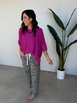 The Opaline Knit Tunic (Magenta)