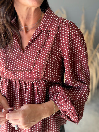 The Julie Polkadot Top (Rust)