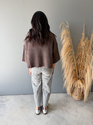 The Hennessy Button Sweater (Mocha)