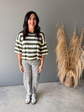 The Bonnie Knit Top (Olive)