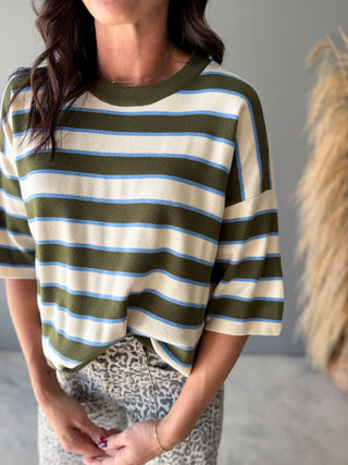 The Bonnie Knit Top (Olive)