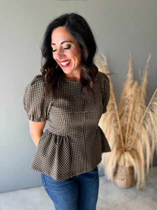 The Meg Gingham Top