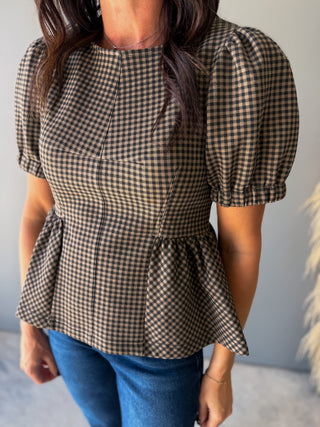 The Meg Gingham Top