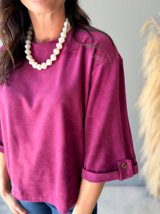 The Benson Suede Top