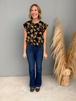 The Hale Gold Stitch Top