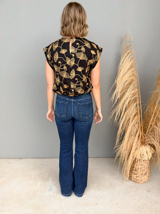 The Hale Gold Stitch Top