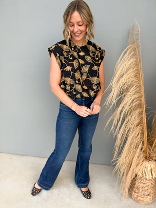 The Hale Gold Stitch Top
