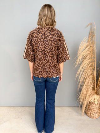 The Nash Leopard Suede Top
