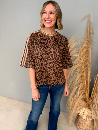The Nash Leopard Suede Top