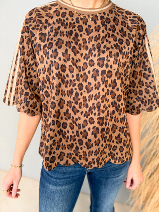 The Nash Leopard Suede Top