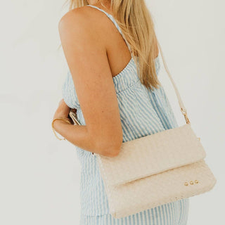 Wrenlee Woven Flap Crossbody
