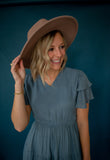 The Aurora Brim Hat (Wool Mauve)