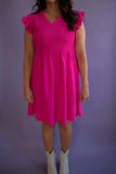 The Mackenzie Smocked Dress (Pink)