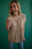 The Coronado Ribbed Top (Sand)