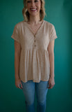 The Coronado Ribbed Top (Sand)