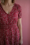 The Holden Button Dress (Red)