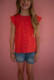 The Leila Eyelet Top (Tween)