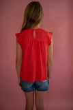 The Leila Eyelet Top (Tween)