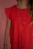 The Leila Eyelet Top (Tween)