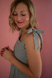 The Felicity Striped Dress (Navy)